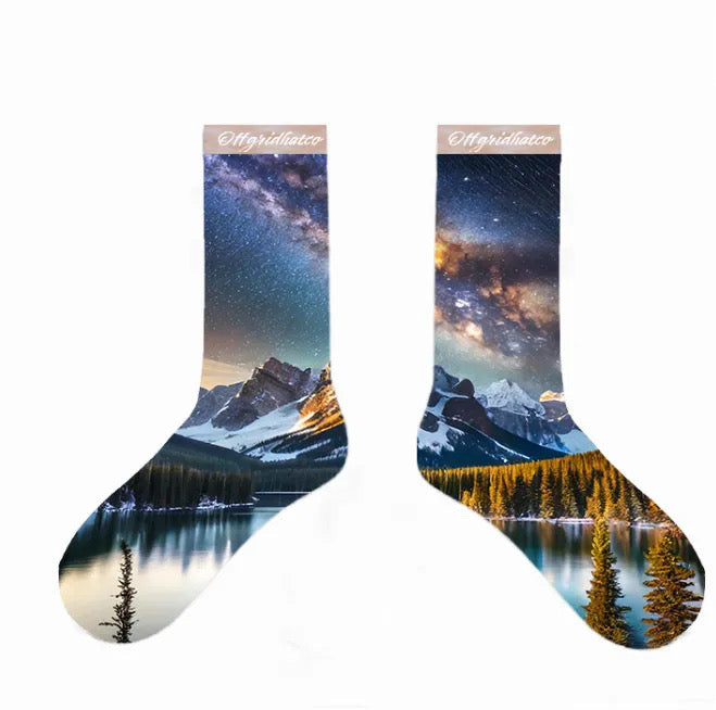 Shasta Basin Milky Way Socks.