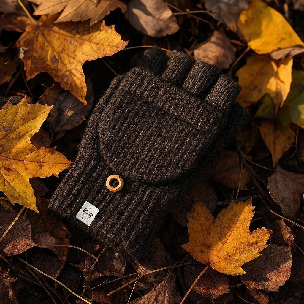 Black Mittens in maple leafs