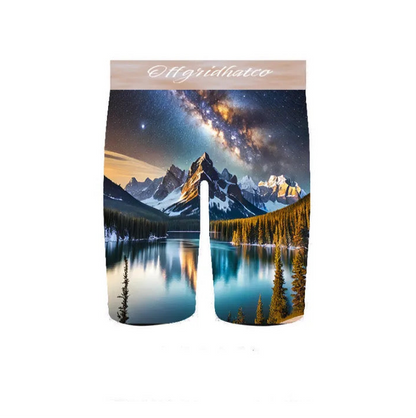 Shasta Basin Milky Way Men's Underwear – Soft, Breathable Boxer Briefs with Galaxy Print