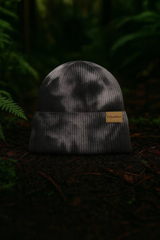 Acrylic Tie Dye Beanie – Black Smoke Winter Hat