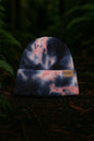Acrylic Tie Dye Beanie – Pink & Smoke Winter Hat