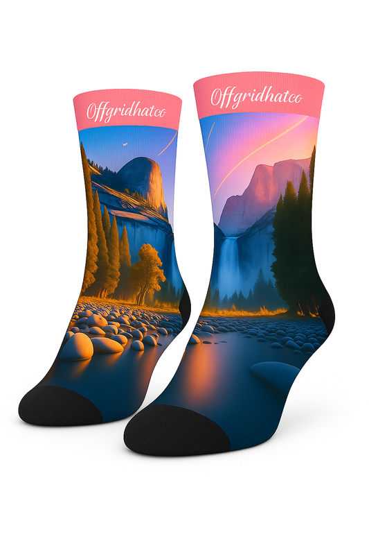 Yosemite John Muir Wilderness Socks – Outdoor Adventure Crew Socks
