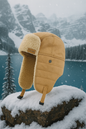 Unisex Cream Bomber Hat with Faux Fur – Warm Winter Ear Flap Hat