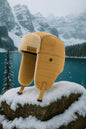 Unisex Cream Bomber Hat with Faux Fur – Warm Winter Ear Flap Hat
