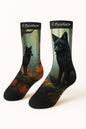 Halloween Black Fox Socks – OG Adventure Meets Spooky-Cute Comfort in 100% Bamboo