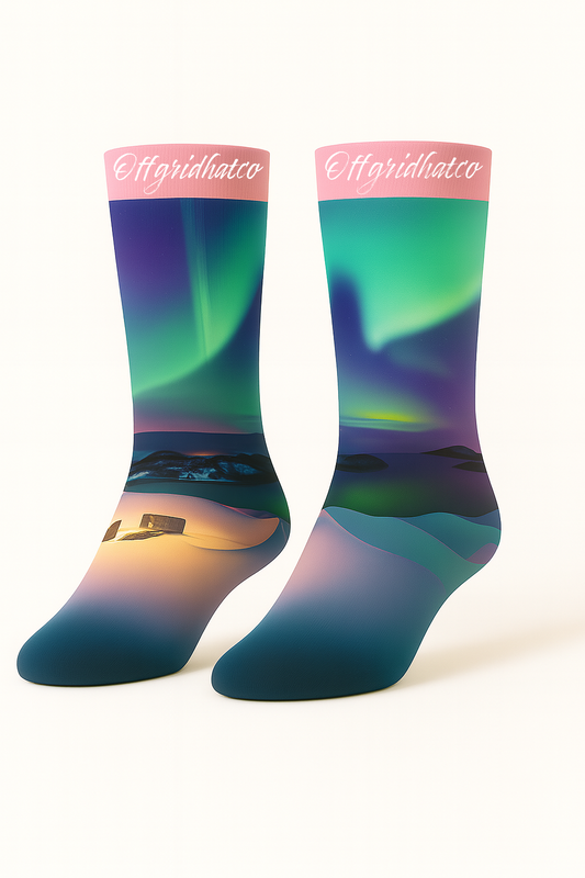 Aurora Boreales Socks – Cozy, Breathable Hiking Socks Inspired by the Northern Lights