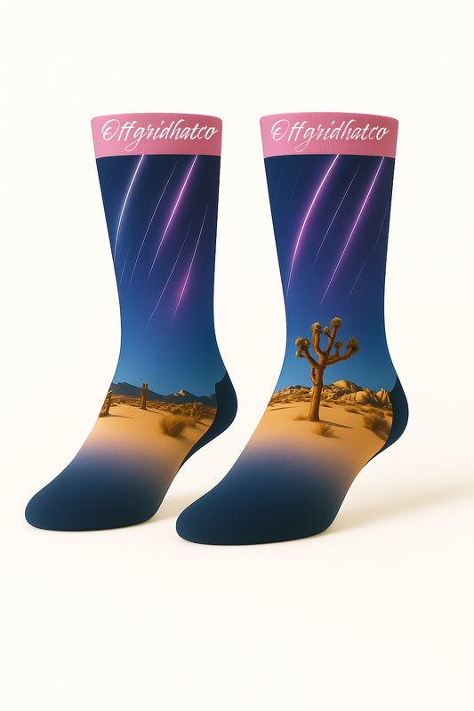 Joshua Tree Meteor Socks – Soft, Durable Hiking Socks Inspired by Desert Nights
